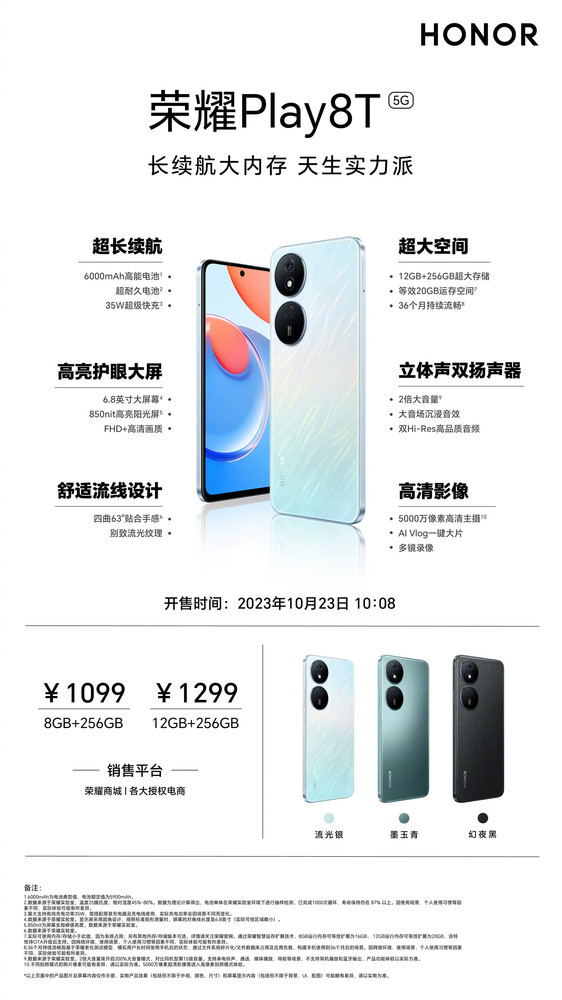 荣耀Play8T上市