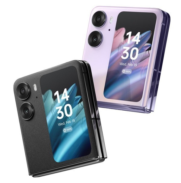 OPPO Find N2 Flip国际版雅黑色和慕紫色