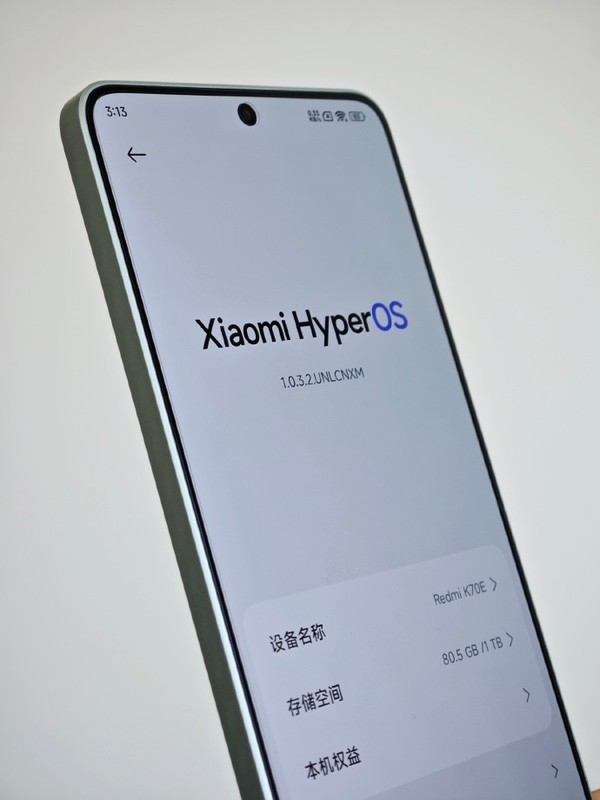 Redmi K70E真机图曝光！边框控制惊人 提供1TB版本