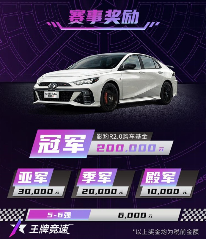 踏上传奇之路！《王牌竞速》X广汽“传祺杯”火爆开启，真车豪礼等你拿！