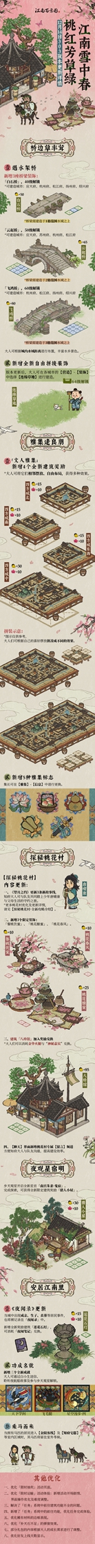 江南雪中春·桃红芳草绿——江南百景图3.0.3版本已正式上线啦！