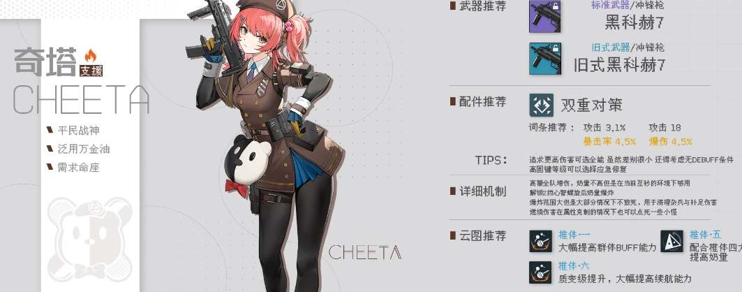 《少女前线2》角色养成导向：探讨追放奇塔的培育价值